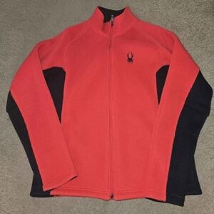 Spyder Red and Black Fleece Jacket